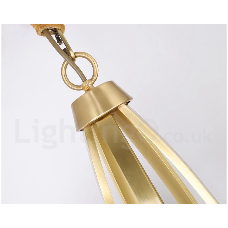 Lámpara colgante grande de latón puro de 12 luces, estilo rústico, retro, vintage, con pantallas de cristal.