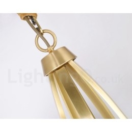 Lámpara colgante grande de latón puro de 15 luces, estilo rústico, retro, vintage, con pantallas de cristal.