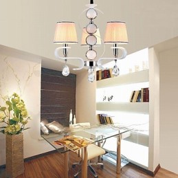 Lámpara de araña de tela de 3 luces, moderna, minimalista, de alta calidad