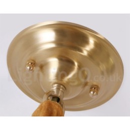 Lámpara colgante rústica de estilo nórdico de latón puro con pantalla de cristal