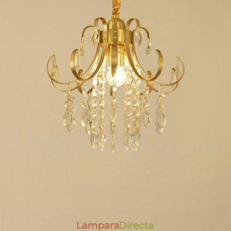 Lámparas de techo de cristal empotradas de estilo nórdico rústico de latón puro Lámparas de techo de cristal empotradas de estilo nórdico rústico de latón puro