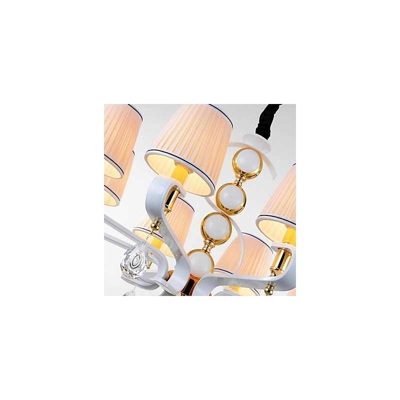 Lámpara de araña de tela de 3 luces, moderna, minimalista, de alta calidad
