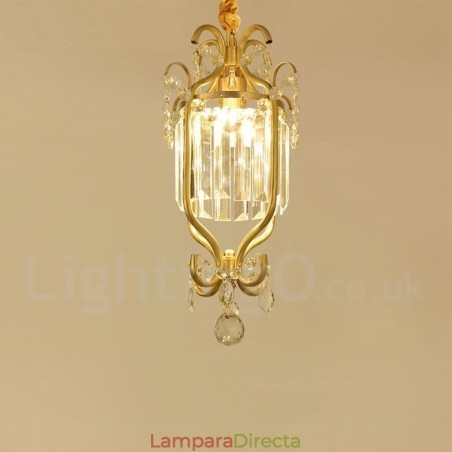 Lámparas de techo de cristal empotradas de estilo nórdico rústico de latón puro Lámparas de techo de cristal empotradas de estilo nórdico rústico de latón puro