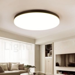 Lámpara de techo empotrada de estilo nórdico contemporáneo, moderna, regulable y redonda, ultrafina, con pantalla acrílica. También se puede usar como aplique de pared.