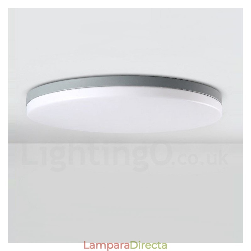 Lámpara de techo empotrada de estilo nórdico contemporáneo, moderna, regulable y redonda, ultrafina, con pantalla acrílica. También se puede usar como aplique de pared.