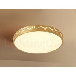 Lámpara de techo empotrada redonda de latón puro, moderna, contemporánea, estilo nórdico, con pantalla acrílica