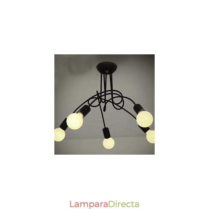 Lámpara de araña de metal con pintura contemporánea moderna