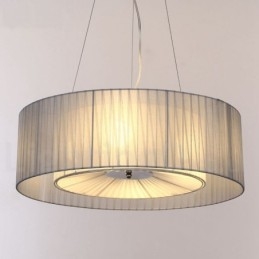 Lámpara colgante moderna Drum de 4 luces con pantalla de tela