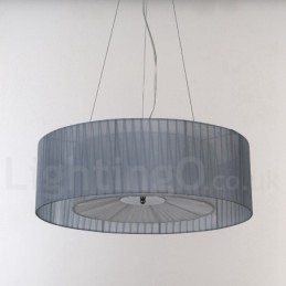 Lámpara colgante moderna Drum de 4 luces con pantalla de tela