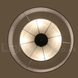 Lámpara colgante moderna Drum de 4 luces con pantalla de tela