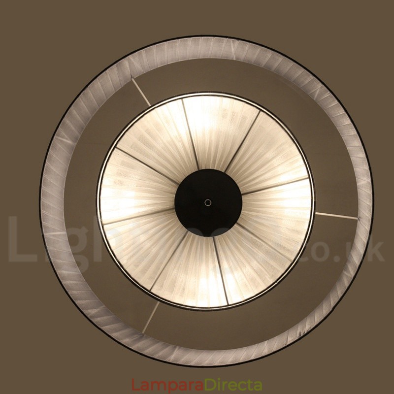 Lámpara colgante moderna Drum de 4 luces con pantalla de tela
