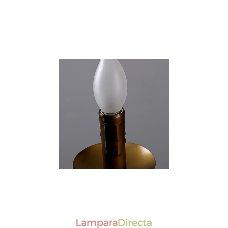 Lámpara de araña retro de cuerda de cáñamo de 1 lámpara, estilo rústico retro