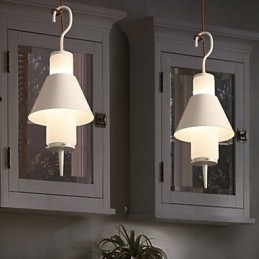 Lámpara colgante de metal moderna y contemporánea de 2 luces estilo mini