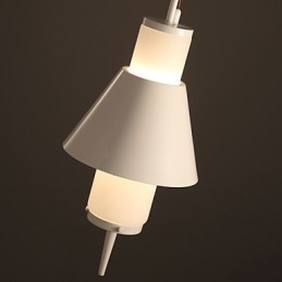 Lámpara colgante de metal moderna y contemporánea de 2 luces estilo mini