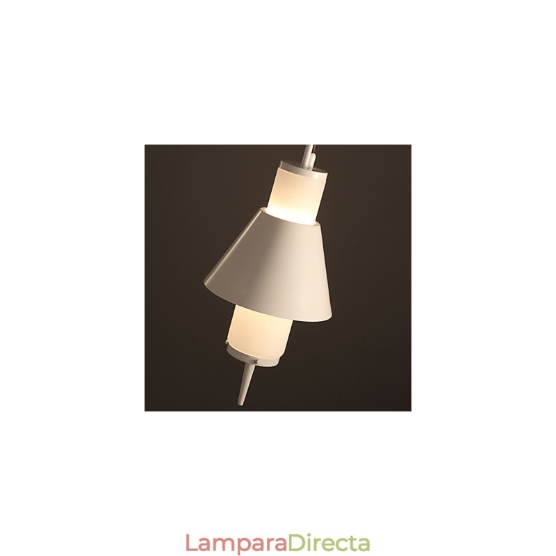 Lámpara colgante de metal moderna y contemporánea de 2 luces estilo mini