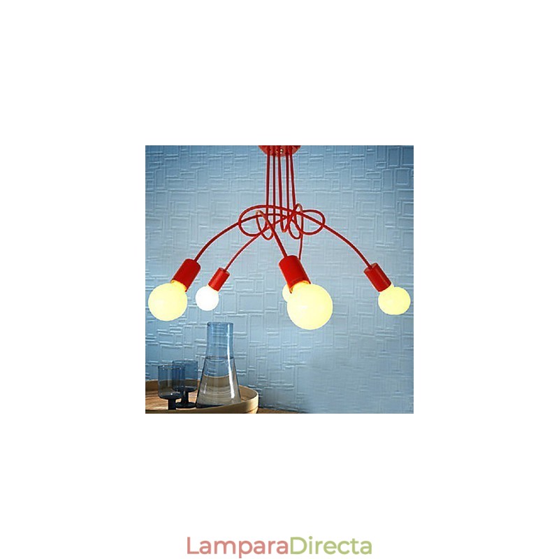 Lámpara de araña de metal con pintura contemporánea moderna