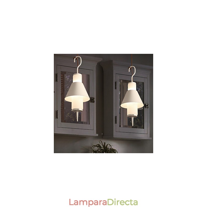 Lámpara colgante de metal moderna y contemporánea de 2 luces estilo mini