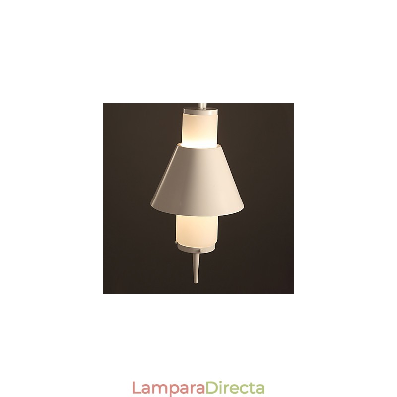 Lámpara colgante de metal moderna y contemporánea de 2 luces estilo mini