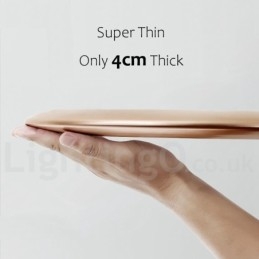Lámpara de techo empotrada de estilo nórdico contemporáneo, moderna, regulable, superfina y de 4 cm de grosor, con pantalla acrílica y control remoto. También se puede usar como luz de pared.