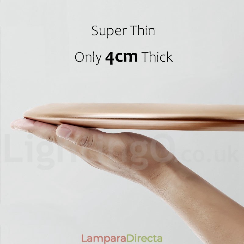 Lámpara de techo empotrada de estilo nórdico contemporáneo, moderna, regulable, superfina y de 4 cm de grosor, con pantalla acrílica y control remoto. También se puede usar como luz de pared.