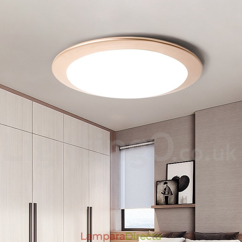 Lámpara de techo empotrada de estilo nórdico contemporáneo, moderna, regulable, superfina y de 4 cm de grosor, con pantalla acrílica y control remoto. También se puede usar como luz de pared.