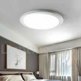 Lámpara de techo empotrada de estilo nórdico contemporáneo, moderna, regulable, superfina y de 4 cm de grosor, con pantalla acrílica y control remoto. También se puede usar como luz de pared.