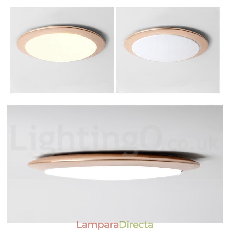 Lámpara de techo empotrada de estilo nórdico contemporáneo, moderna, regulable, superfina y de 4 cm de grosor, con pantalla acrílica y control remoto. También se puede usar como luz de pared.