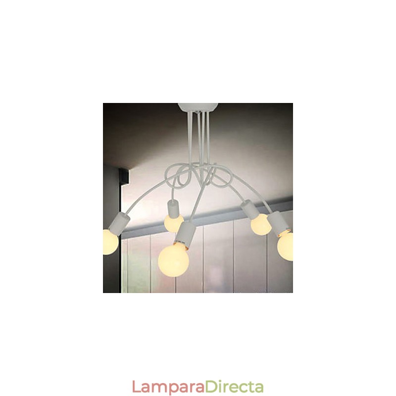 Lámpara de araña de metal con pintura contemporánea moderna
