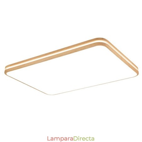 Lámpara de techo de madera rectangular regulable con lente, moderna, contemporánea, de estilo nórdico, empotrada, con pantalla acrílica y control remoto. También se puede usar como luz de pared. Lámpara de techo de madera rectangular regulable con lente, moderna, contemporánea, de estilo nórdico, empotrada, con pantalla acrílica y control remoto. También se puede usar como luz de pared.