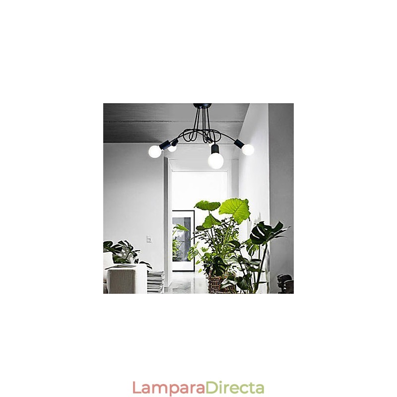 Lámpara de araña de metal con pintura contemporánea moderna