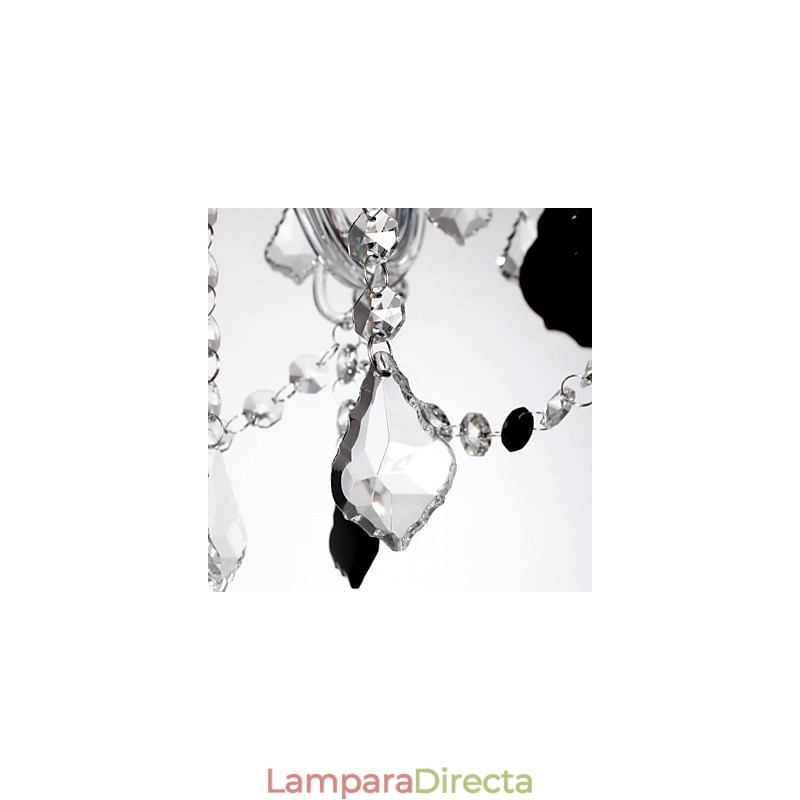 Lámpara de araña de lujo de 6 luces con velas