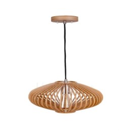 Lámpara colgante de madera vintage con 1 luz, estilo industrial, estilo loft, de madera, estilo lineal.