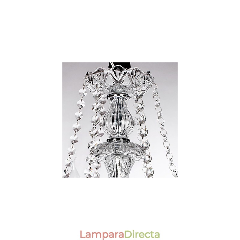 Lámpara de araña de lujo de 6 luces con velas