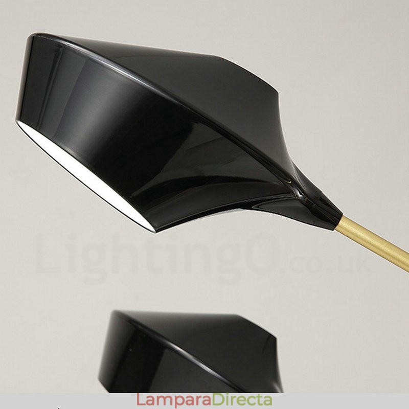 Lámpara de araña retro lineal de dos niveles, 4 luces y pantallas acrílicas para exteriores y garaje.