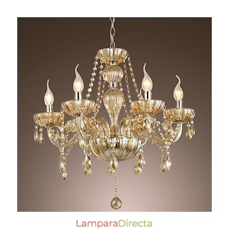 Lámpara de araña clásica tradicional de cristal galvanizado Lámpara de araña clásica tradicional de cristal galvanizado
