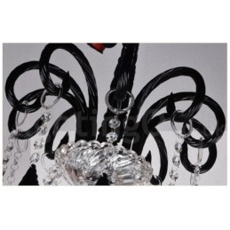 Candelabro de cristal negro