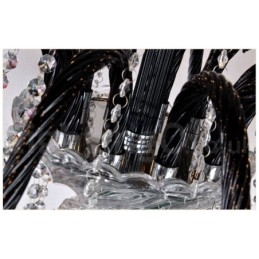 Candelabro de cristal negro