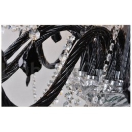 Candelabro de cristal negro