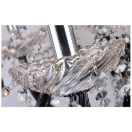 Candelabro de cristal negro