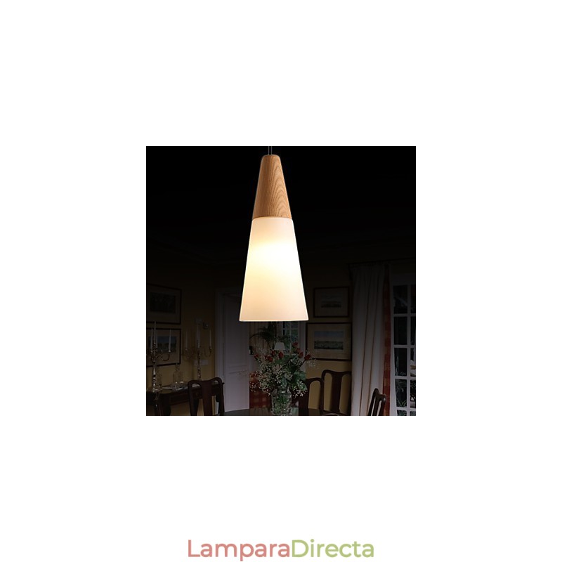 Lámpara de araña estilo mini moderna contemporánea de madera de bambú