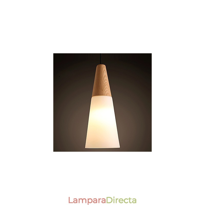 Lámpara de araña estilo mini moderna contemporánea de madera de bambú