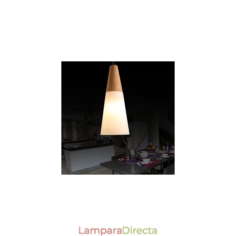 Lámpara de araña estilo mini moderna contemporánea de madera de bambú