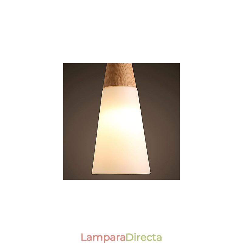 Lámpara de araña estilo mini moderna contemporánea de madera de bambú