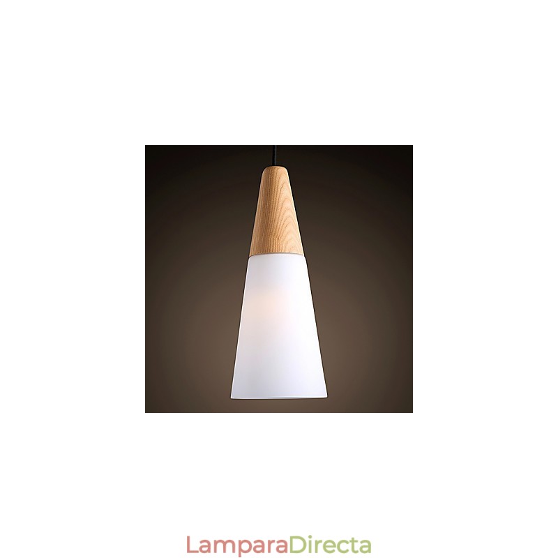 Lámpara de araña estilo mini moderna contemporánea de madera de bambú