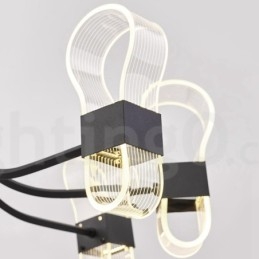 Lámpara de araña de diseño nórdico posmoderno de 8 luces con pantallas acrílicas (2021)