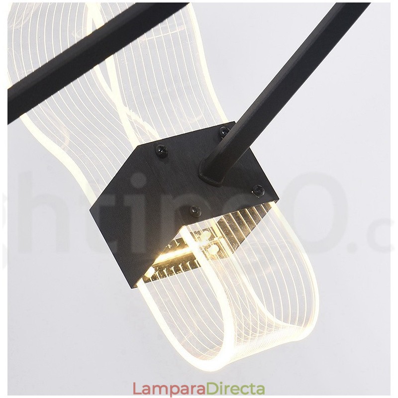 Lámpara de araña de diseño nórdico posmoderno de 8 luces con pantallas acrílicas (2021)