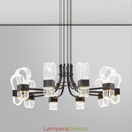 Lámpara de araña de diseño nórdico posmoderno de 10 luces con pantallas acrílicas (2021) Lámpara de araña de diseño nórdico posmoderno de 10 luces con pantallas acrílicas (2021)