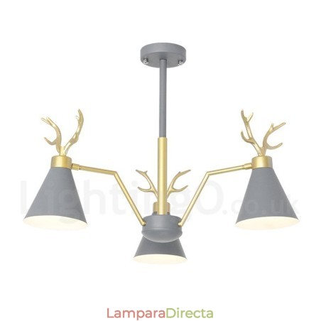 Lámpara de araña nórdica de 3 luces con diseño moderno de macarrón Lámpara de araña nórdica de 3 luces con diseño moderno de macarrón