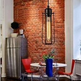Lámpara colgante estilo mini rústico estilo cabaña retro de metal con 3 luces