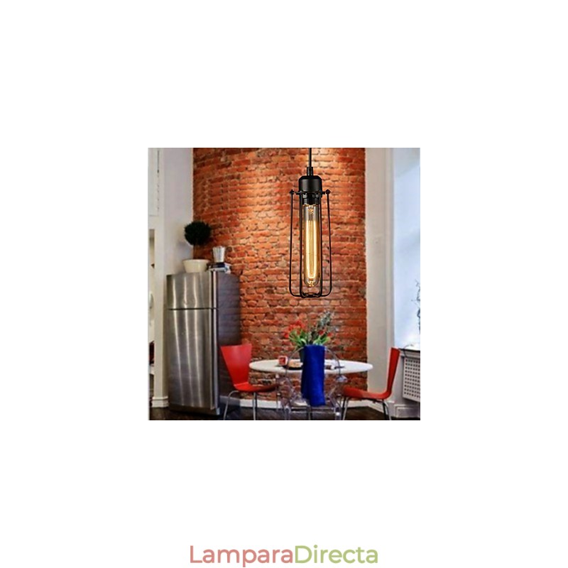 Lámpara colgante estilo mini rústico estilo cabaña retro de metal con 3 luces